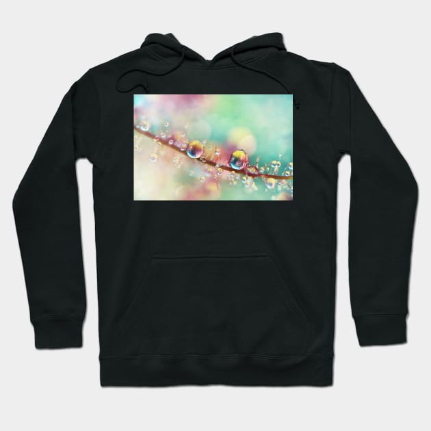 Rainbow Smoke Drops Hoodie by SharonJ